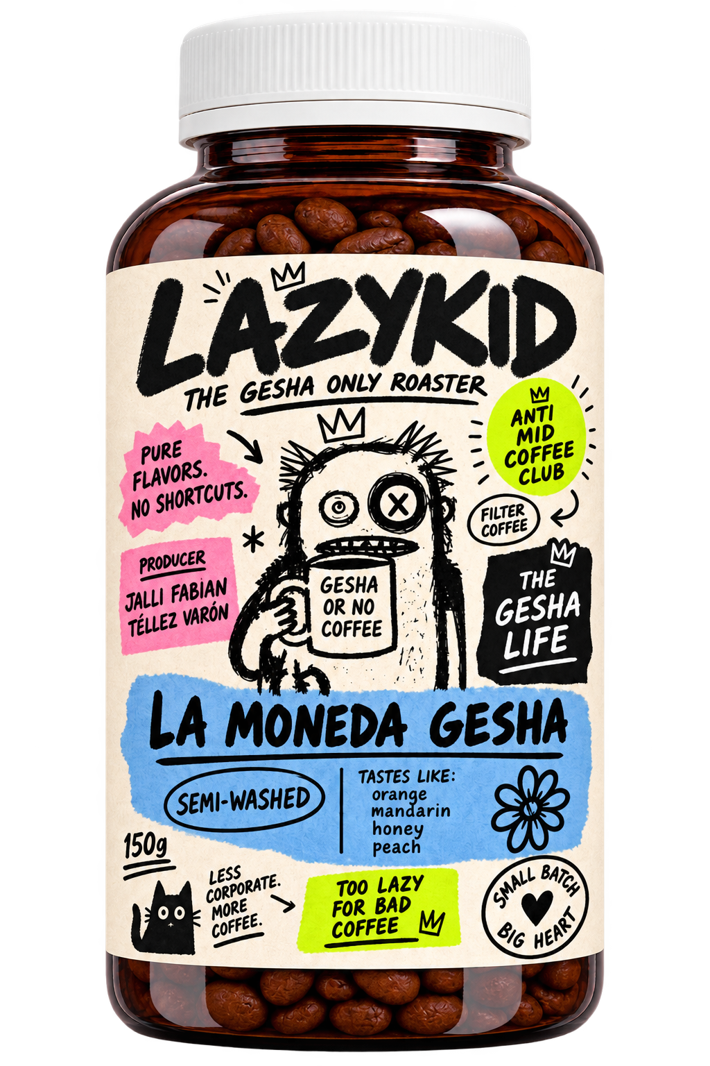 LAZYKID La Moneda Gesha coffee bottle